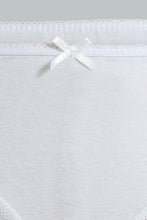 Load image into Gallery viewer, Redtag-White-5-Pc-Pack-1X1-Rib-Plain-Briefs-Boxers-Girls-2 to 8 Years
