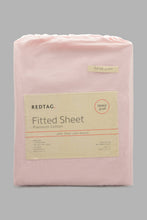 Load image into Gallery viewer, Redtag-Pink-Cotton-Fitted-Sheet-
(Single-Size)-Fitted-Sheets-Home-Bedroom-