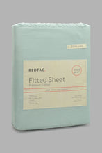 Load image into Gallery viewer, Redtag-Teal-Cotton-Fitted-Sheet-(Double-Size)-Fitted-Sheets-Home-Bedroom-