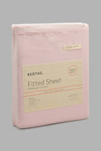 تنزيل الصورة على معرض الصور، Redtag-Pink-Cotton-Fitted-Sheet-(Double-Size)-Fitted-Sheets-Home-Bedroom-