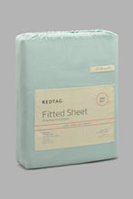 Load image into Gallery viewer, Redtag-Teal-Cotton-Fitted-Sheet-
(King-Size)-Fitted-Sheets-Home-Bedroom-