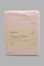 Load image into Gallery viewer, Redtag-Pink-Cotton-Fitted-Sheet-
(King-Size)-Fitted-Sheets-Home-Bedroom-