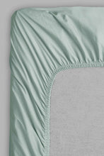 Load image into Gallery viewer, Redtag-Teal-Cotton-Fitted-Sheet-(Super-King-Size)-Fitted-Sheets-Home-Bedroom-