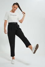 Load image into Gallery viewer, Redtag-Black-Pant-With-Belt-Bag-Celebrity-Trousers,-Colour:Black,-Filter:Women's-Clothing,-New-In,-New-In-LDC,-Non-Sale,-S22B,-Section:Women-Women's-