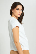 تنزيل الصورة على معرض الصور، Redtag-White-Textured-Blouse-Blouses-Women's-0