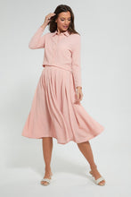 Load image into Gallery viewer, Redtag-Pink-Textured-Gathered-Skirt-Celebrity-Skirts,-Colour:Pink,-Filter:Women's-Clothing,-New-In,-New-In-LDC,-Non-Sale,-S22B,-Section:Women-Women's-