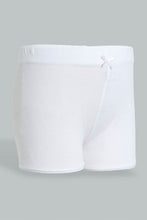 Load image into Gallery viewer, Redtag-White-2Pc-Pack-Solid-Interlock-Boxer-Short-365,-Colour:White,-Filter:Girls-(2-to-8-Yrs),-Girls-Briefs,-New-In,-New-In-GIR,-Non-Sale,-Section:Kidswear-Girls-2 to 8 Years