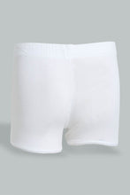Load image into Gallery viewer, Redtag-White-2Pc-Pack-Solid-Interlock-Boxer-Short-365,-Colour:White,-Filter:Girls-(2-to-8-Yrs),-Girls-Briefs,-New-In,-New-In-GIR,-Non-Sale,-Section:Kidswear-Girls-2 to 8 Years
