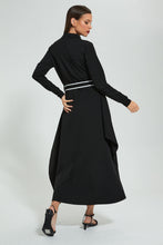تنزيل الصورة على معرض الصور، Redtag-Black-Long-Dress-With-Contrast-Piping-Celebrity-Dresses,-Colour:Black,-Filter:Women's-Clothing,-New-In,-New-In-LDC,-Non-Sale,-S22A,-Section:Women-Women's-
