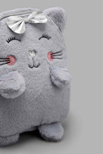 Load image into Gallery viewer, Redtag-Grey-Character-Faux-Fur-Backpack-Backpacks-Girls-