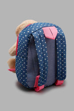 Load image into Gallery viewer, Redtag-Blue-Character-Faux-Fur-Backpack-Backpacks-Girls-