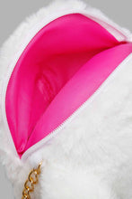 Load image into Gallery viewer, Redtag-Pink-Character-Faux-Fur-Crossbody-Bag-Backpacks-Girls-