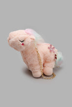 تنزيل الصورة على معرض الصور، Redtag-Pink--Character-Faux-Fur-Crossbody-Bag-Backpacks-Girls-