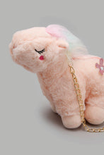 تنزيل الصورة على معرض الصور، Redtag-Pink--Character-Faux-Fur-Crossbody-Bag-Backpacks-Girls-