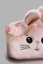 تنزيل الصورة على معرض الصور، Redtag-Pink--Character-Faux-Fur-Crossbody-Bag-Backpacks-Girls-