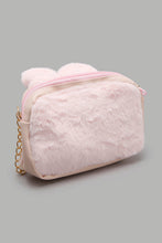 تنزيل الصورة على معرض الصور، Redtag-Pink--Character-Faux-Fur-Crossbody-Bag-Backpacks-Girls-