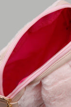 تنزيل الصورة على معرض الصور، Redtag-Pink--Character-Faux-Fur-Crossbody-Bag-Backpacks-Girls-