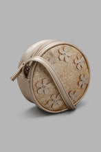 Load image into Gallery viewer, Redtag-Gold-Embellished-Cross-Body-Bag-Backpacks-Girls-