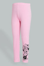 Load image into Gallery viewer, Redtag-Pink-Minnie-Legging-Character,-Colour:Pink,-Filter:Girls-(2-to-8-Yrs),-Girls-Leggings,-New-In,-New-In-GIR,-Non-Sale,-Section:Kidswear,-TBL,-W21B-Girls-2 to 8 Years
