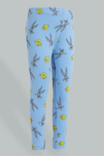Load image into Gallery viewer, Redtag-Blue-Tweety-Legging-Leggings-Girls-2 to 8 Years