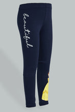 تنزيل الصورة على معرض الصور، Redtag-Navy-Princess-Legging-Leggings-Girls-2 to 8 Years
