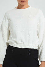 تنزيل الصورة على معرض الصور، Redtag-White-Textured-Sweatshirt-Celebrity-Sweatshirts,-Colour:White,-Filter:Women's-Clothing,-New-In,-New-In-LDC,-Non-Sale,-S22A,-Section:Women-Women's-