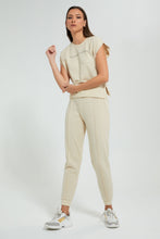 Load image into Gallery viewer, Beige Sleeveless Sweater Top
