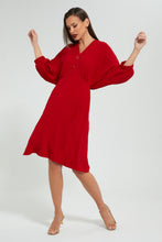 Load image into Gallery viewer, Redtag-Red-Knee-Length-Dress-Dresses-Women's-