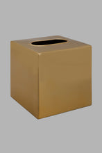 Load image into Gallery viewer, Redtag-Gold-Square-Tissue-Box-Holder-Tissue-Box-Holder-Home-Bathroom-