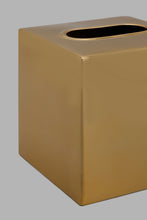 Load image into Gallery viewer, Redtag-Gold-Square-Tissue-Box-Holder-Tissue-Box-Holder-Home-Bathroom-
