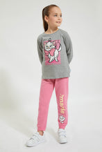 تنزيل الصورة على معرض الصور، Redtag-Grey-Marie-Sequin-T-Shirt-Character-Girls-2 to 8 Years