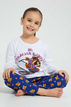 تنزيل الصورة على معرض الصور، Redtag-White-Tom-&-Jerry-Nightsuit-Pyjama-Sets-Girls-2 to 8 Years