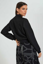 Load image into Gallery viewer, Redtag-Black-Bomber-Jacket-Celebrity-Jackets,-Colour:Black,-Filter:Women's-Clothing,-New-In,-New-In-LDC,-Non-Sale,-S22B,-Section:Women-Women's-