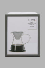 تنزيل الصورة على معرض الصور، Redtag-Clear-Glass-Coffee-Pot-With-Stainless-Steel-Infuser-Tea-Pot-Home-Dining-
