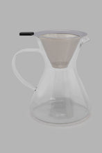 تنزيل الصورة على معرض الصور، Redtag-Clear-Glass-Coffee-Pot-With-Stainless-Steel-Infuser-Tea-Pot-Home-Dining-