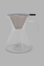 تنزيل الصورة على معرض الصور، Redtag-Clear-Glass-Coffee-Pot-With-Stainless-Steel-Infuser-Tea-Pot-Home-Dining-