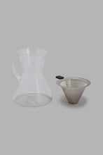 تنزيل الصورة على معرض الصور، Redtag-Clear-Glass-Coffee-Pot-With-Stainless-Steel-Infuser-Tea-Pot-Home-Dining-
