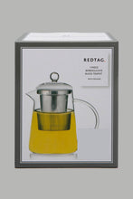 تنزيل الصورة على معرض الصور، Redtag-Clear-Glass-Teapot-With-Stainless-Steel-Infuser-Tea-Pot-Home-Dining-