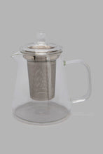 تنزيل الصورة على معرض الصور، Redtag-Clear-Glass-Teapot-With-Stainless-Steel-Infuser-Tea-Pot-Home-Dining-