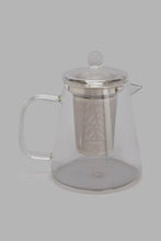 تنزيل الصورة على معرض الصور، Redtag-Clear-Glass-Teapot-With-Stainless-Steel-Infuser-Tea-Pot-Home-Dining-