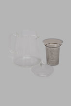 تنزيل الصورة على معرض الصور، Redtag-Clear-Glass-Teapot-With-Stainless-Steel-Infuser-Tea-Pot-Home-Dining-