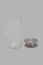 تنزيل الصورة على معرض الصور، Redtag-Clear-Glass-Pitcher-With-Stainless-Steel-Lid-Pitcher-Home-Dining-