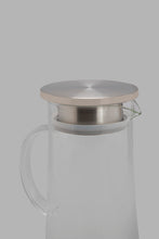 تنزيل الصورة على معرض الصور، Redtag-Clear-Glass-Pitcher-With-Stainless-Steel-Lid-Pitcher-Home-Dining-