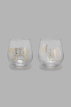تنزيل الصورة على معرض الصور، Redtag-Gold-Animal-Printed-Tumbler-Set-(2-Piece)-Glasses-Home-Dining-