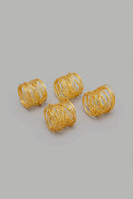 تنزيل الصورة على معرض الصور، Redtag-Gold-Napkin-Ring-(4-Piece)-Napkin-Rings-Home-Dining-