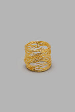 تنزيل الصورة على معرض الصور، Redtag-Gold-Napkin-Ring-(4-Piece)-Napkin-Rings-Home-Dining-