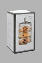 تنزيل الصورة على معرض الصور، Redtag-Clear-Glass-Partition-Storage-Jar-With-Lid-Canisters-And-Jars-Home-Dining-