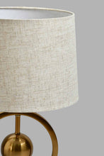 تنزيل الصورة على معرض الصور، Redtag-Gold-Circular-Metal-Ring-Table-Lamp-Table-Lamps-Home-Decor-