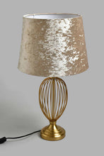 تنزيل الصورة على معرض الصور، Redtag-Gold-Dome-Shape-Metal-Table-Lamp-Table-Lamps-Home-Decor-