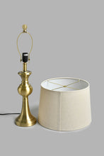 تنزيل الصورة على معرض الصور، Redtag-Gold-Metal-Pillar-Table-Lamp-Table-Lamps-Home-Decor-